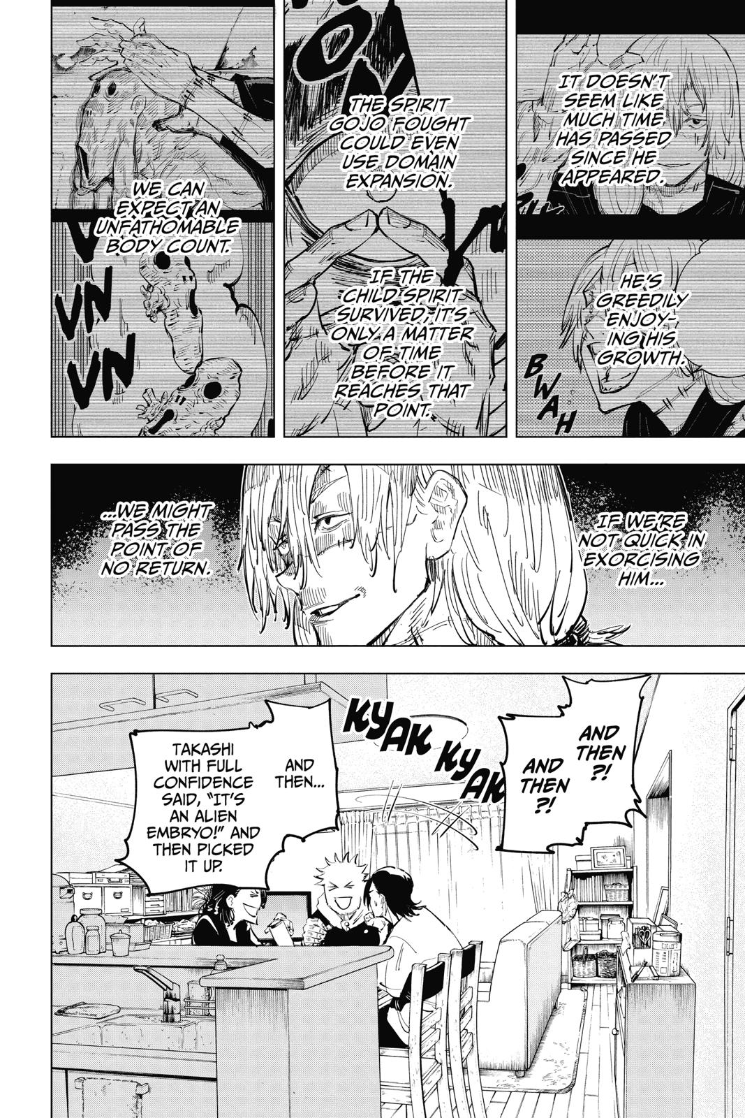 Jujutsu Kaisen Manga Chapter 24 page 12 - Young Fish and Revere Punishment, Part 6 scene