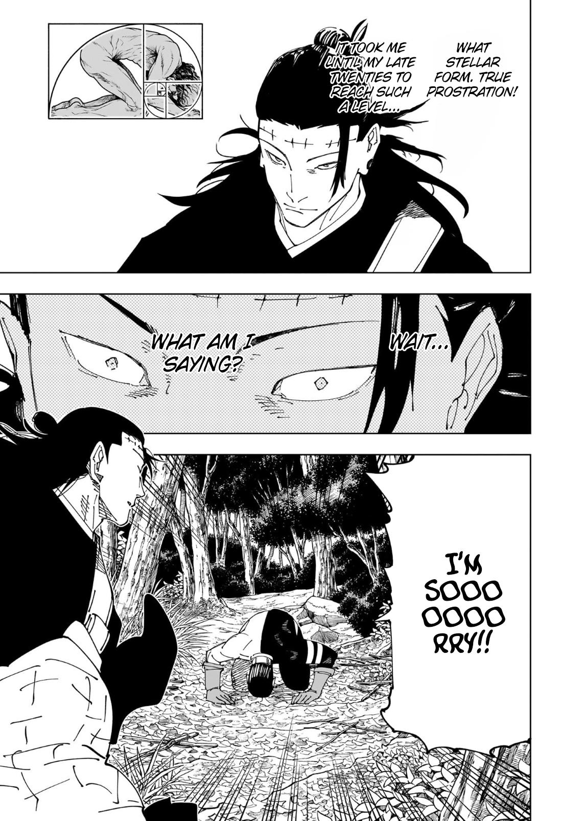 Jujutsu Kaisen Manga Chapter 241 page 18 - Foolish Survivor —Win and Remain— scene
