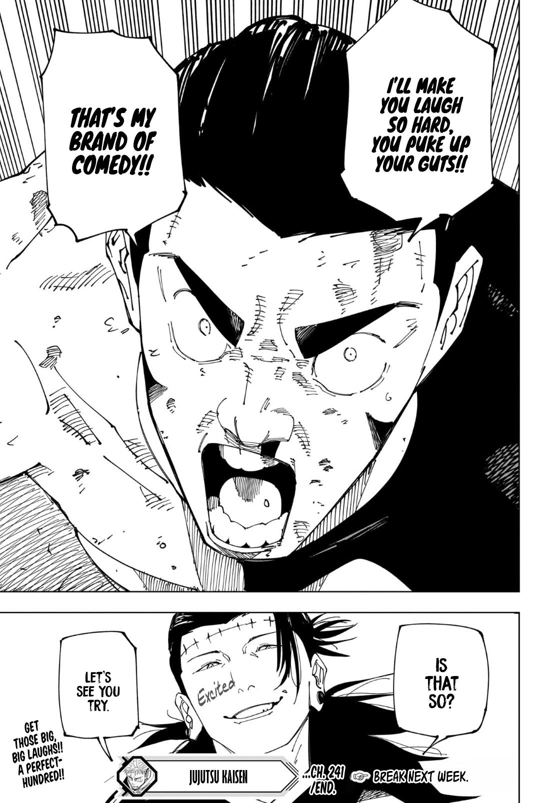 Jujutsu Kaisen Manga Chapter 241 page 20 - Foolish Survivor —Win and Remain— scene