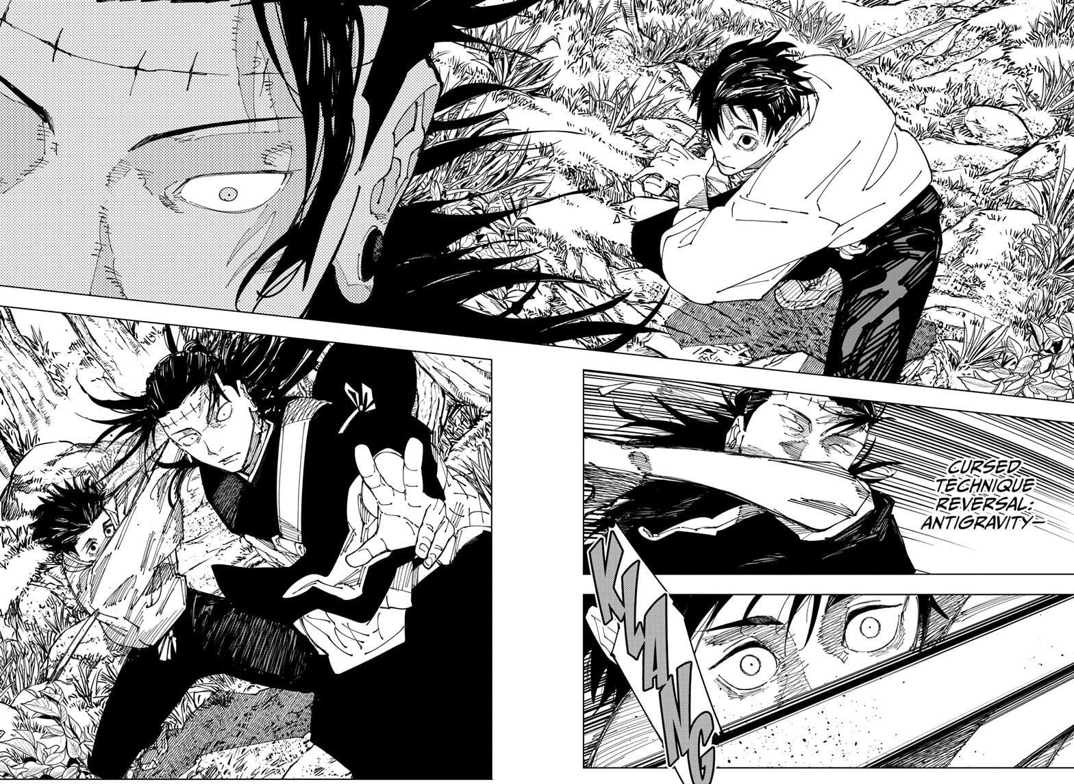 Jujutsu Kaisen Manga Chapter 243 page 15 - Foolish Survivor —Laughing It Up— scene