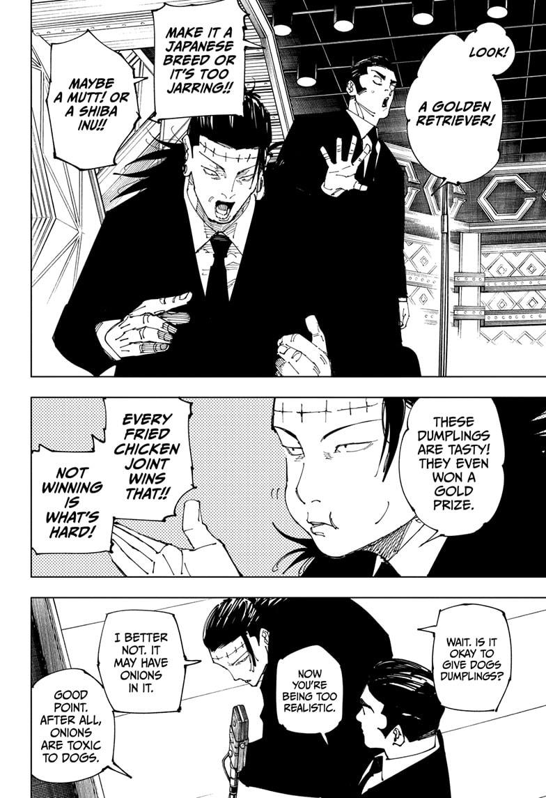 Jujutsu Kaisen Manga Chapter 243 page 6 - Foolish Survivor —Laughing It Up— scene