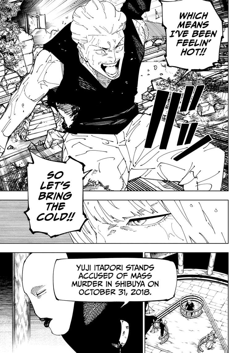 Jujutsu Kaisen Manga Chapter 245 page 11 - Inhuman Makyo Shinjuku Showdown, Part 17 scene