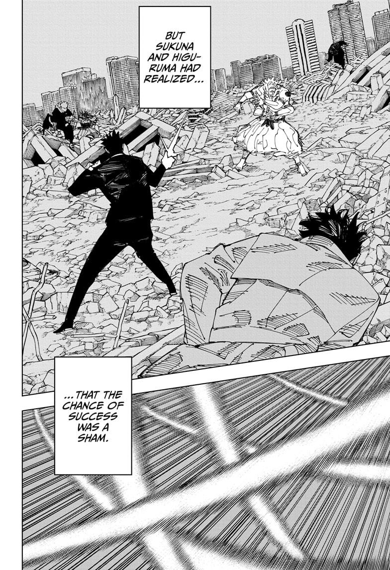 Jujutsu Kaisen Manga Chapter 245 page 18 - Inhuman Makyo Shinjuku Showdown, Part 17 scene