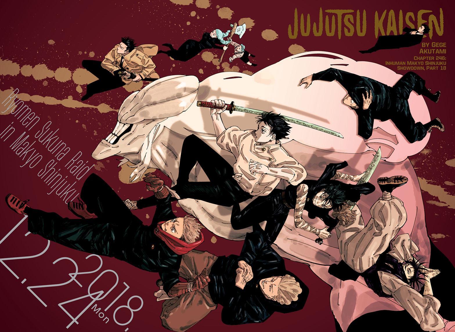 Jujutsu Kaisen Manga Chapter 246 page 1 - Inhuman Makyo Shinjuku Showdown, Part 18 scene