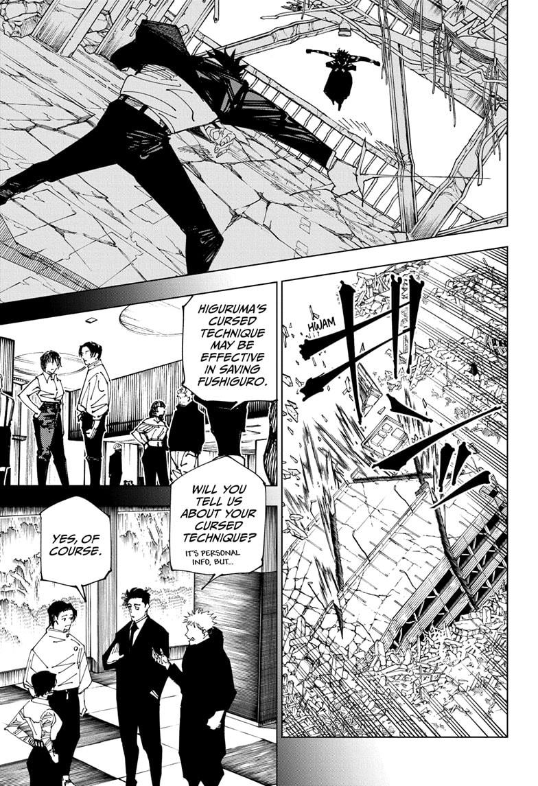 Jujutsu Kaisen Manga Chapter 246 page 16 - Inhuman Makyo Shinjuku Showdown, Part 18 scene