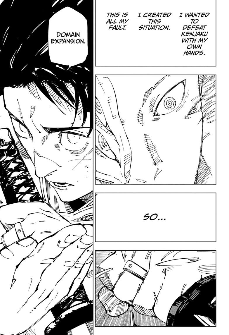 Jujutsu Kaisen Manga Chapter 249 page 13 - Inhuman Makyo Shinjuku Showdown, Part 21 scene