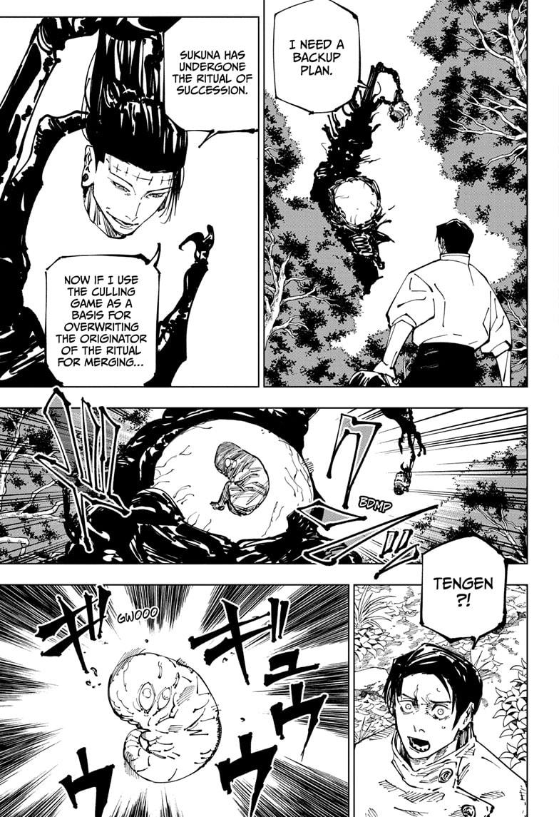 Jujutsu Kaisen Manga Chapter 249 page 5 - Inhuman Makyo Shinjuku Showdown, Part 21 scene
