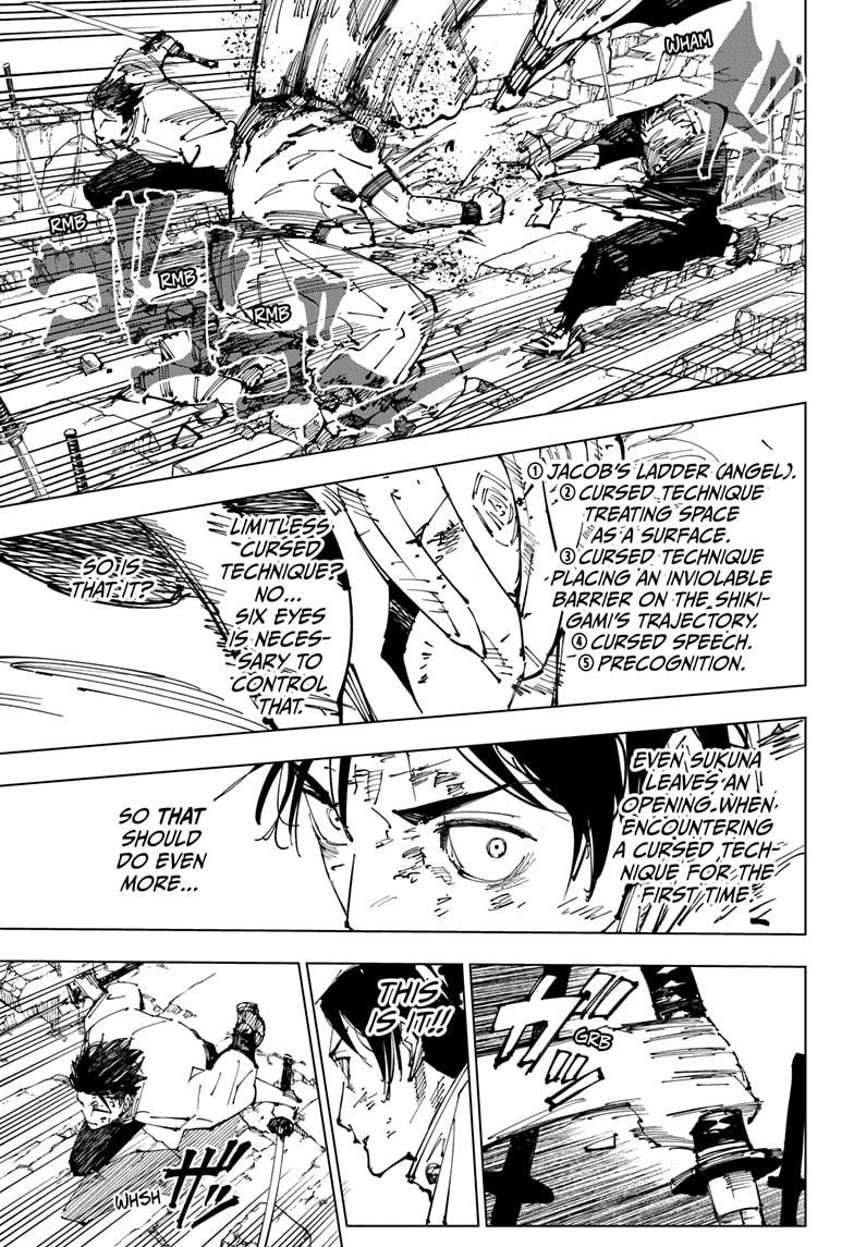 Jujutsu Kaisen Manga Chapter 250 page 17 - Inhuman Makyo Shinjuku Showdown, Part 22 scene