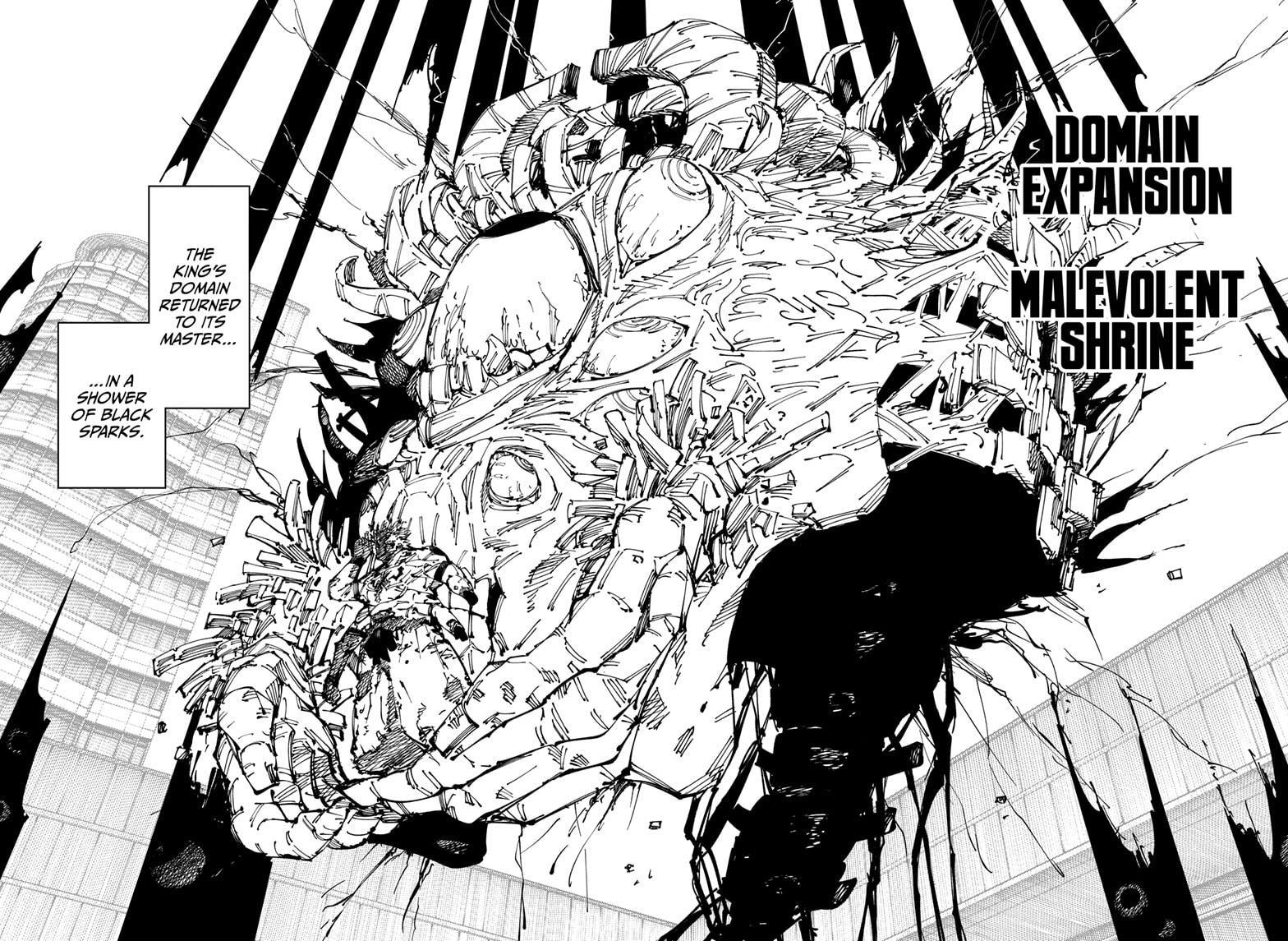 Jujutsu Kaisen Manga Chapter 258 page 2 - Inhuman Makyo Shinjuku Showdown, Part 30 scene