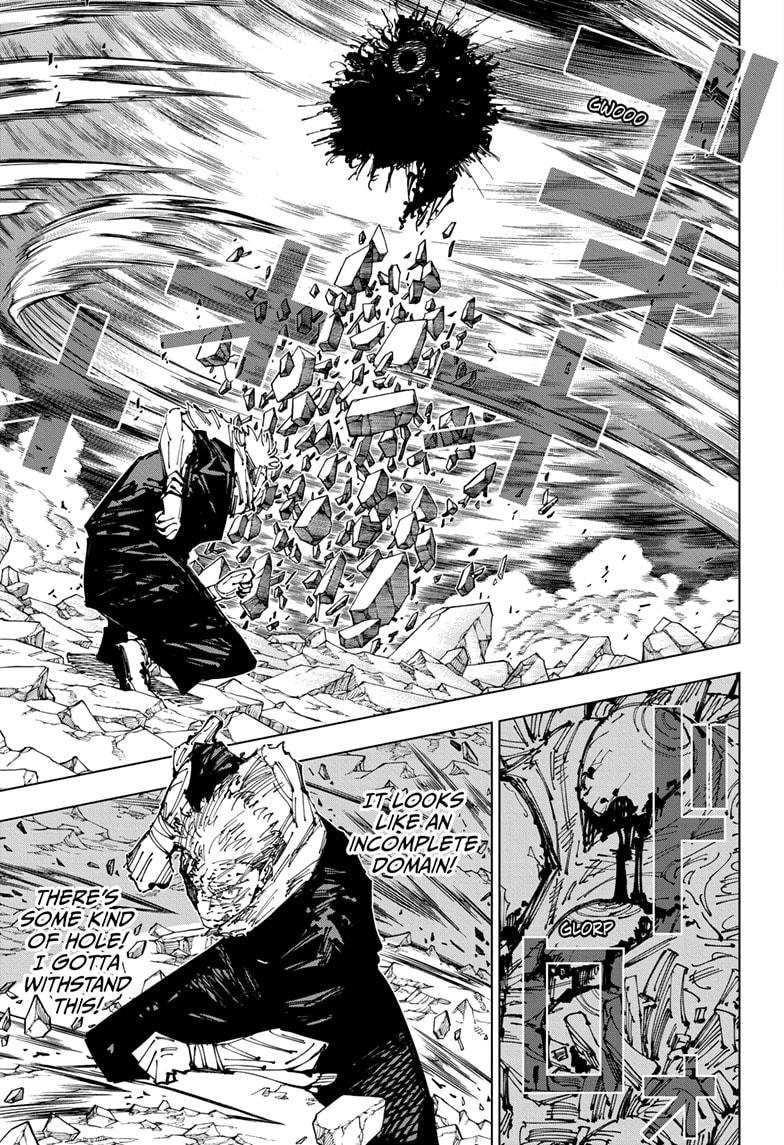 Jujutsu Kaisen Manga Chapter 258 page 9 - Inhuman Makyo Shinjuku Showdown, Part 30 scene