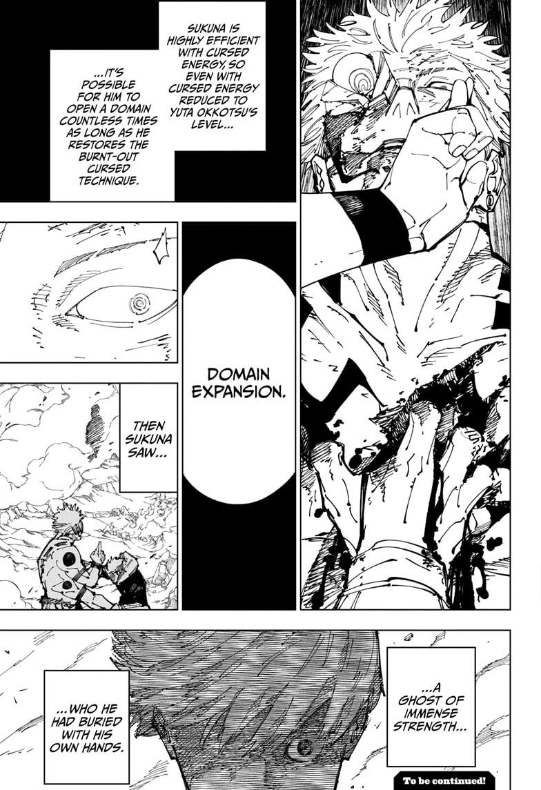 Jujutsu Kaisen Manga Chapter 260 page 17 - Inhuman Makyo Shinjuku Showdown, Part 32 scene