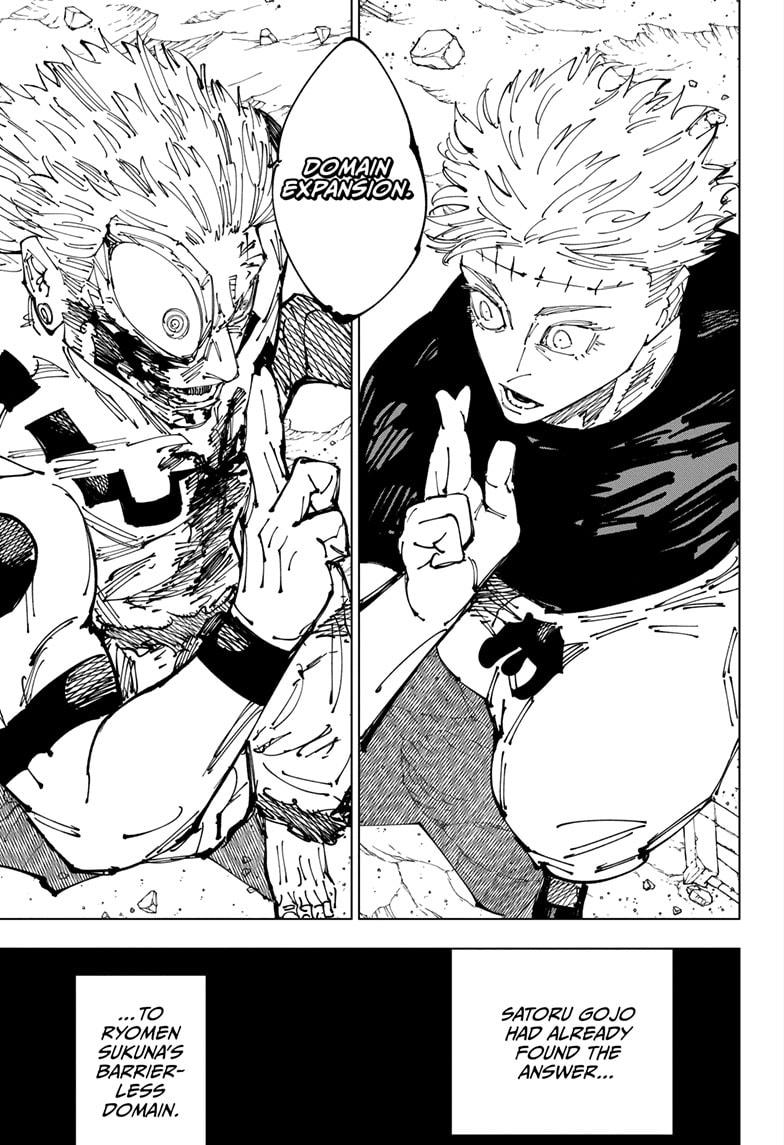 Jujutsu Kaisen Manga Chapter 261 page 15 - Inhuman Makyo Shinjuku Showdown, Part 33 scene