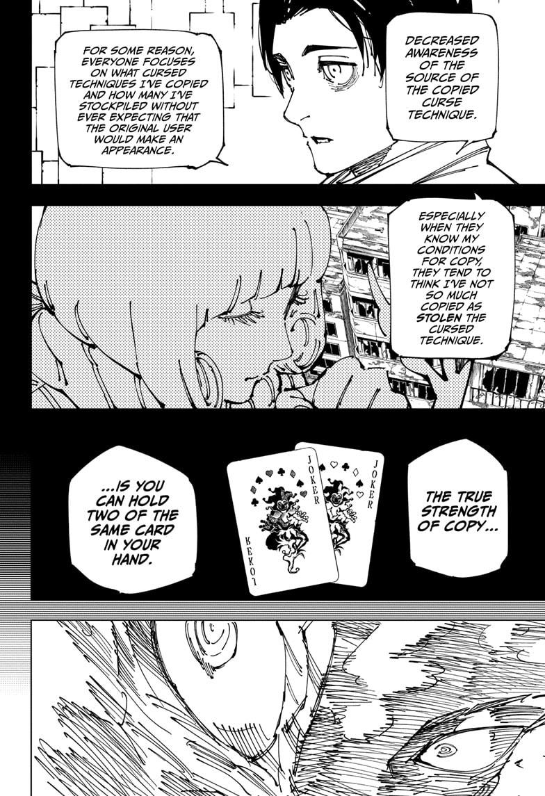 Jujutsu Kaisen Manga Chapter 263 page 18 - Inhuman Makyo Shinjuku Showdown, Part 35 scene