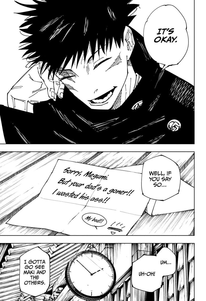 Jujutsu Kaisen Manga Chapter 268 page 17 - Settling Matters scene
