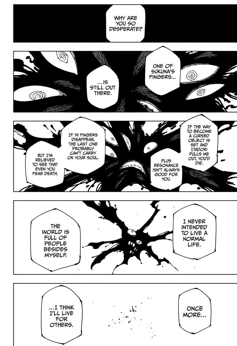 Jujutsu Kaisen Manga Chapter 268 page 2 - Settling Matters scene