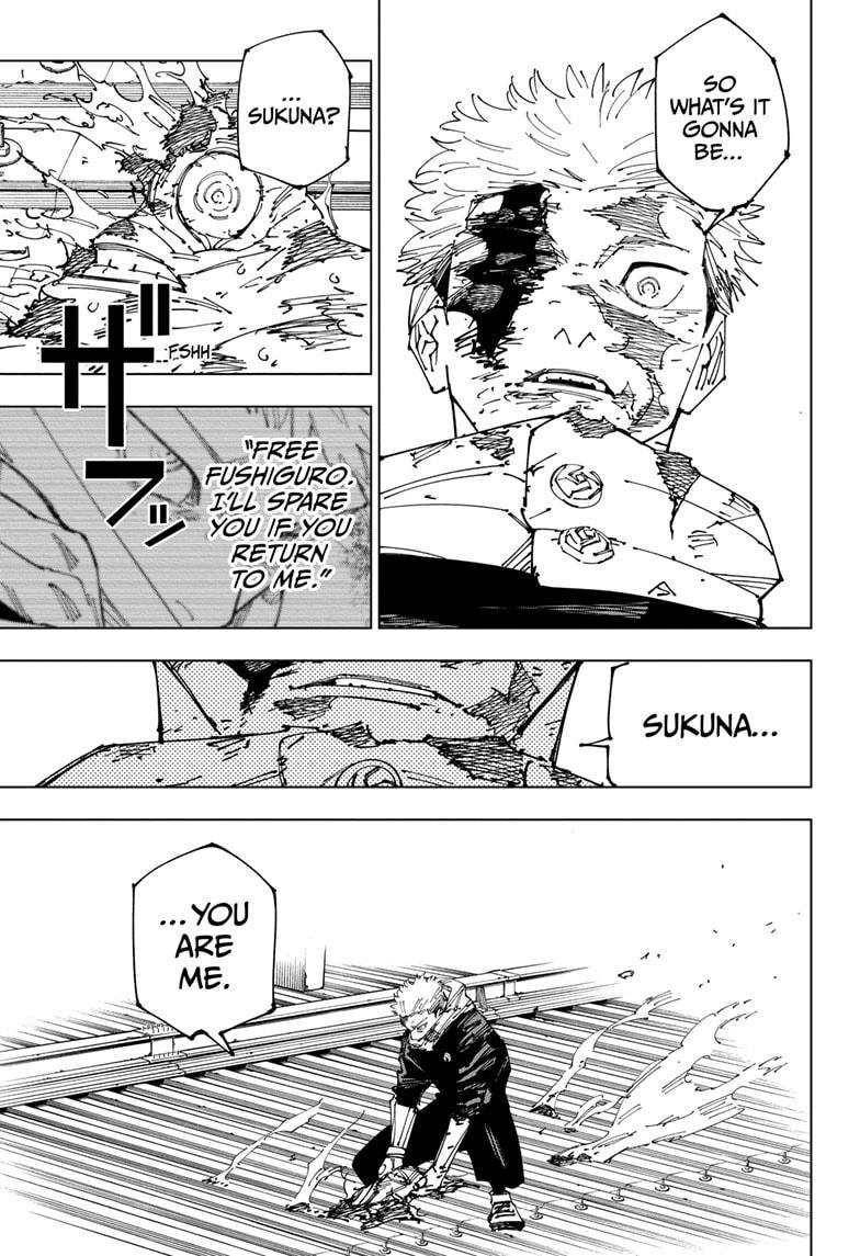Jujutsu Kaisen Manga Chapter 268 page 7 - Settling Matters scene