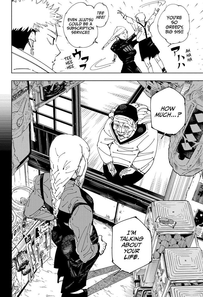 Jujutsu Kaisen Manga Chapter 269 page 16 - Considerations scene