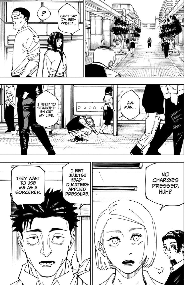 Jujutsu Kaisen Manga Chapter 270 page 11 - The End of the Dream scene