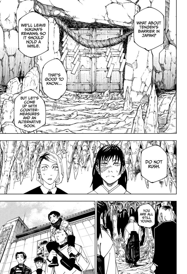Jujutsu Kaisen Manga Chapter 270 page 3 - The End of the Dream scene