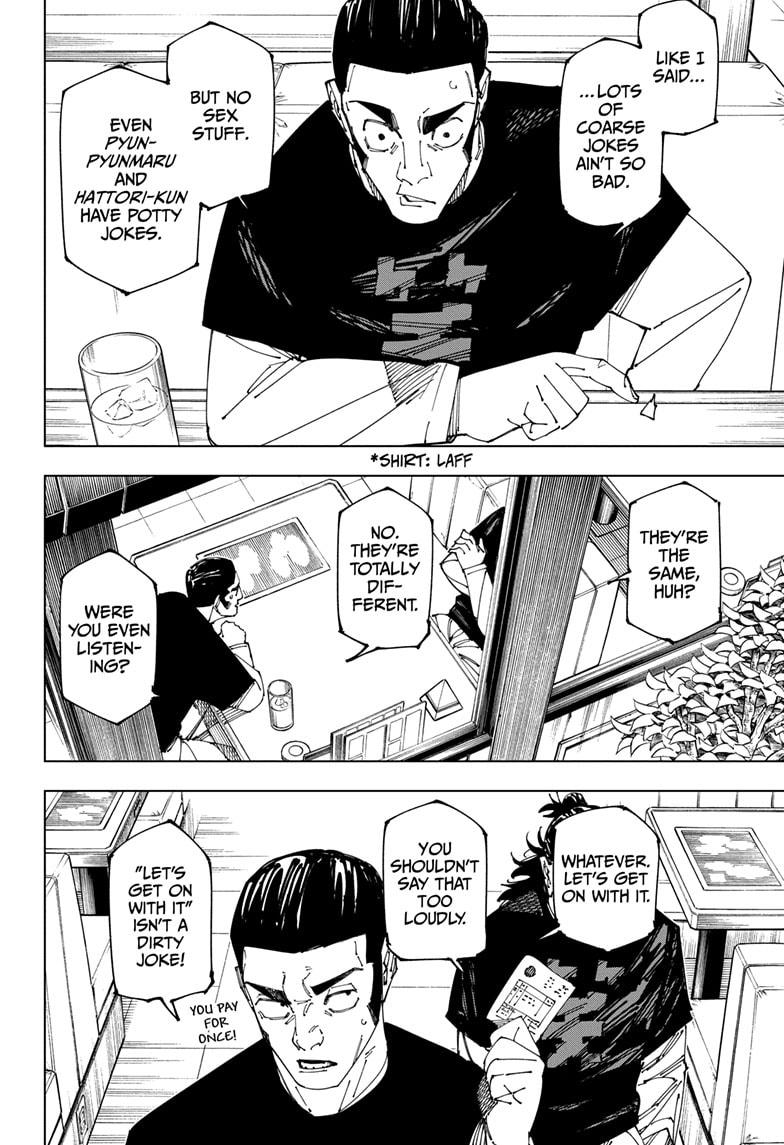 Jujutsu Kaisen Manga Chapter 270 page 8 - The End of the Dream scene