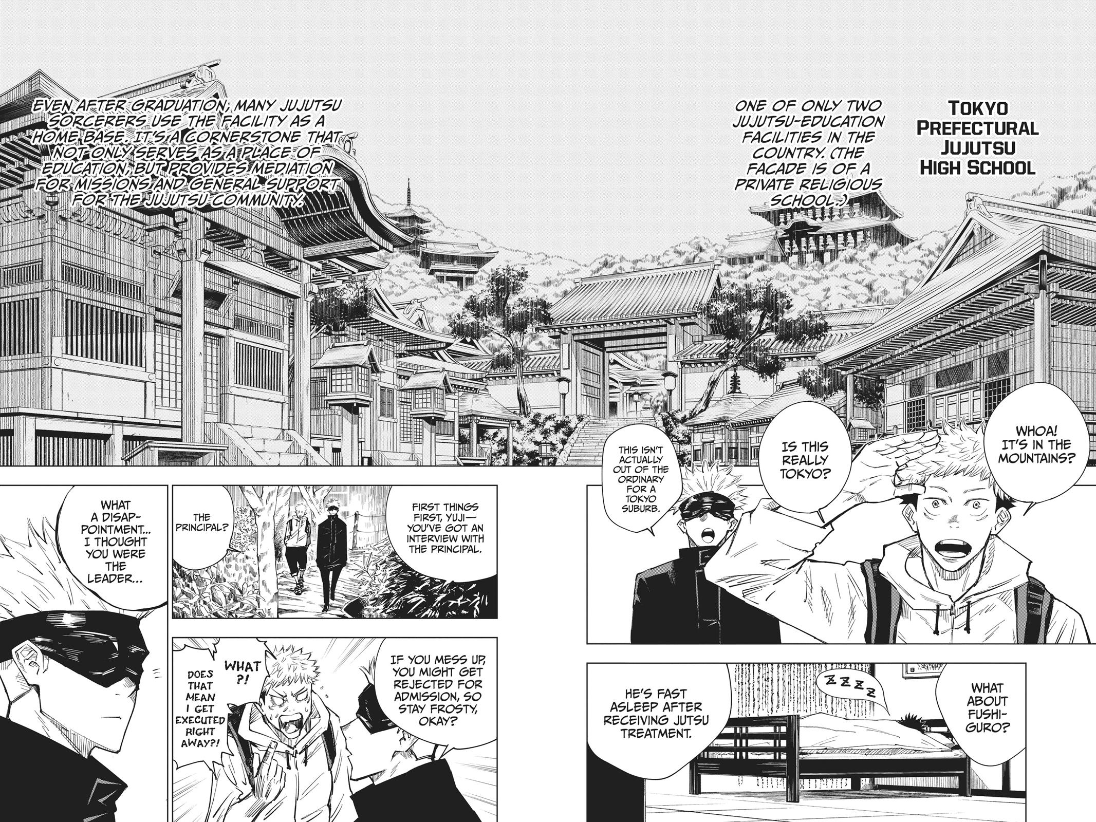 Jujutsu Kaisen Manga Chapter 3 page 2 - For Myself scene
