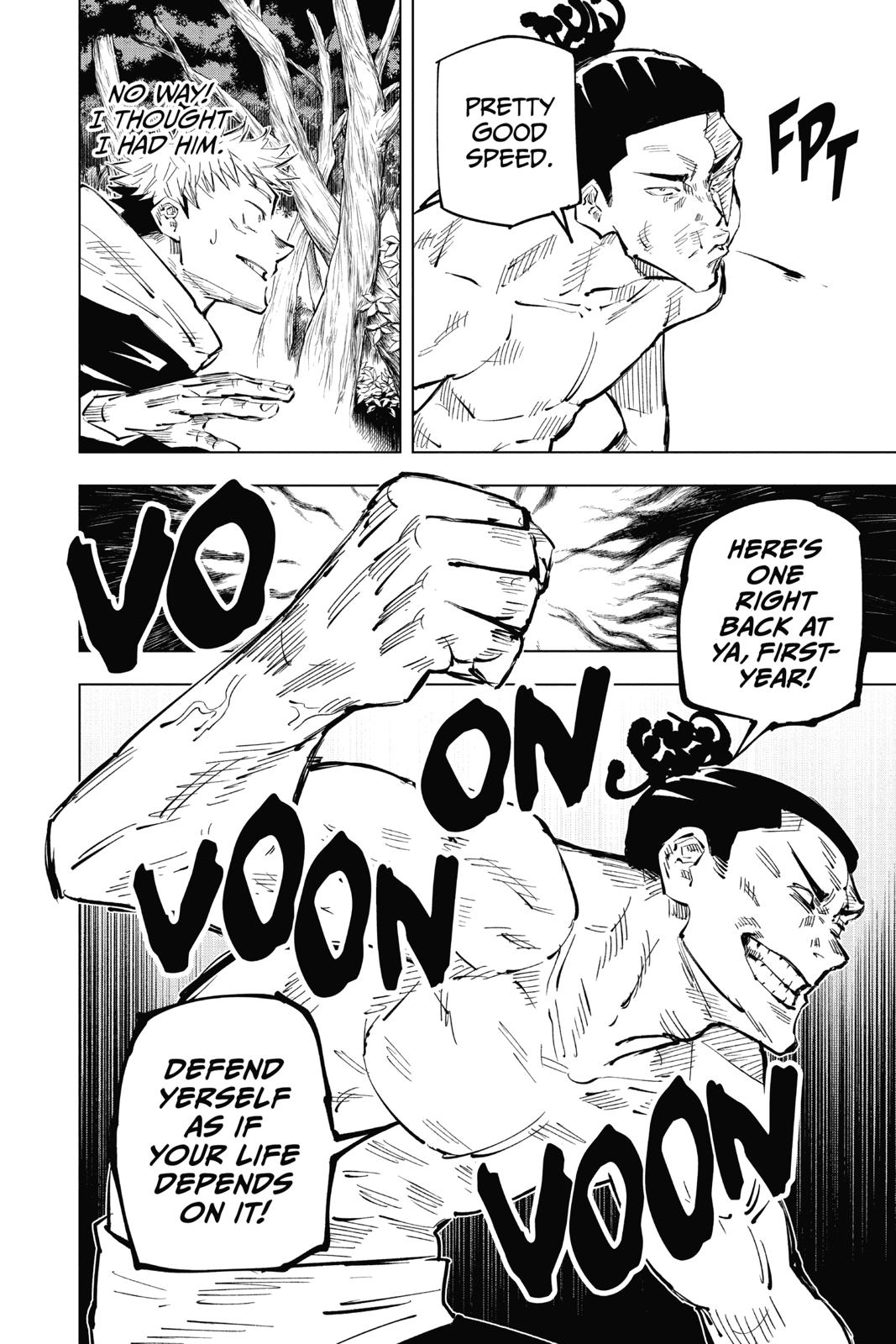 Jujutsu Kaisen Manga Chapter 34 page 11 - Kyoto Sister School Goodwill Event - Team Battle, Part 1 scene