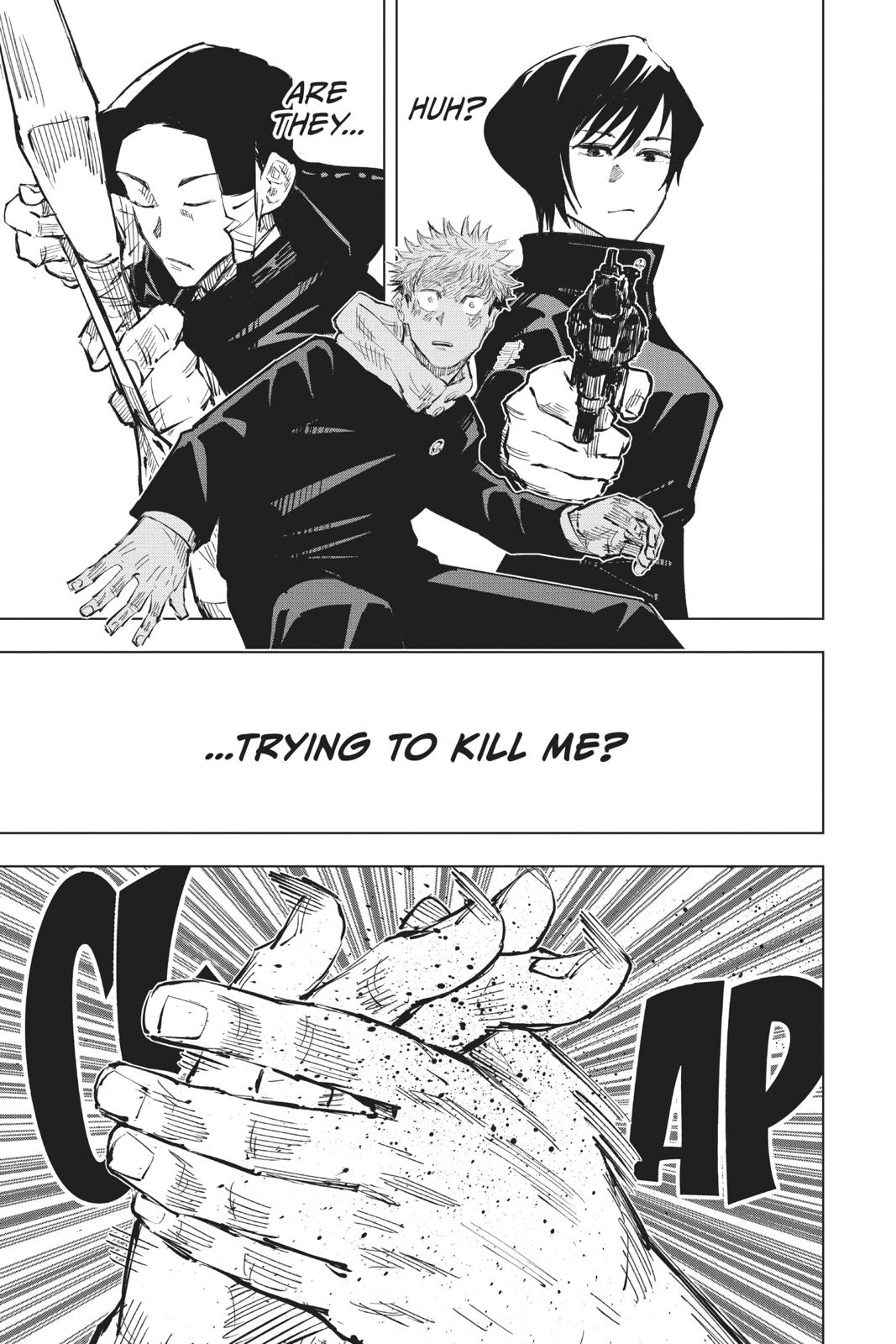 Jujutsu Kaisen Manga Chapter 35 page 17 - Kyoto Sister School Goodwill Event - Team Battle, Part 2 scene