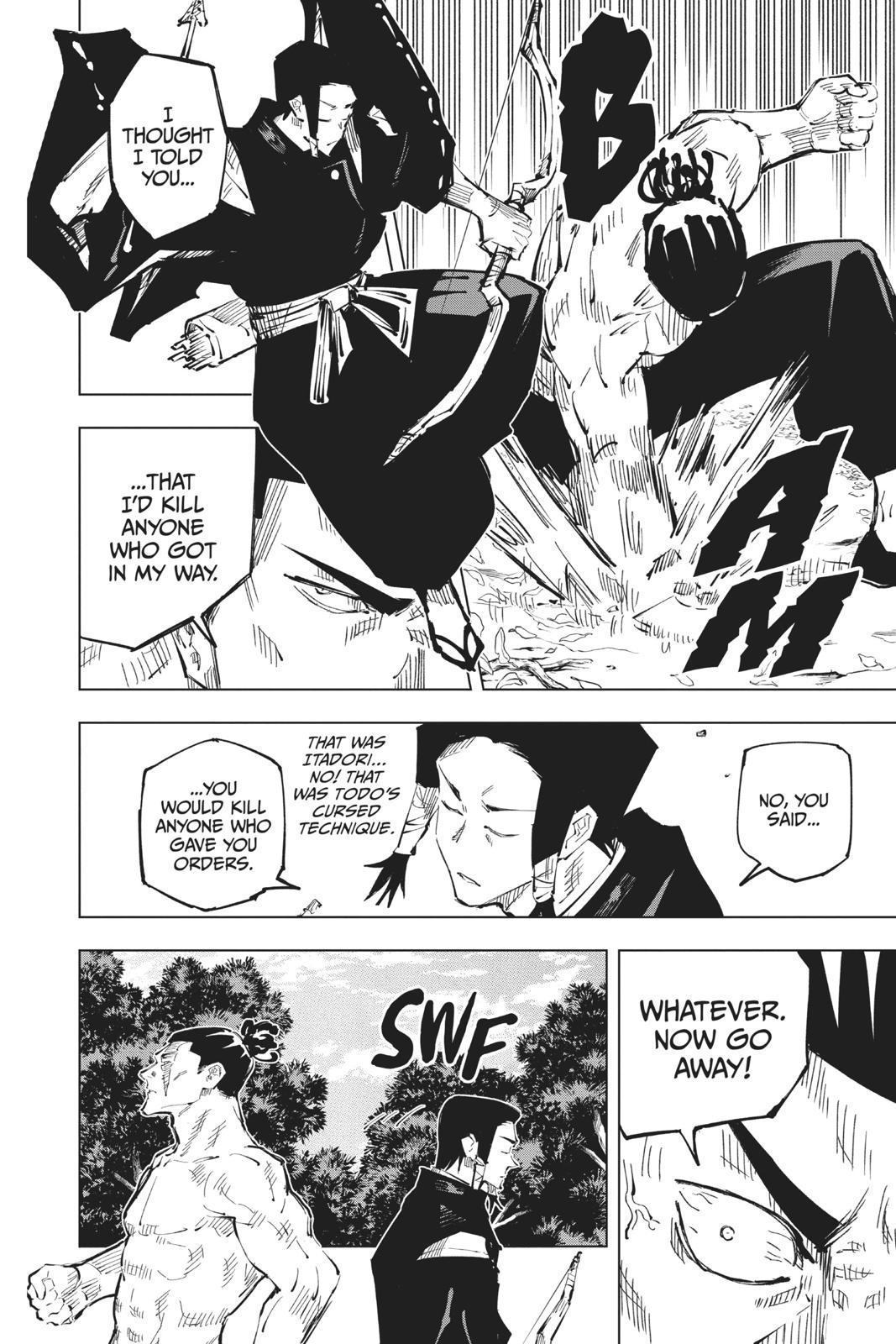 Jujutsu Kaisen Manga Chapter 35 page 19 - Kyoto Sister School Goodwill Event - Team Battle, Part 2 scene