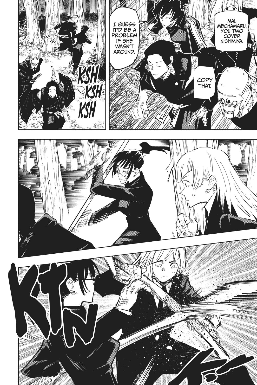Jujutsu Kaisen Manga Chapter 35 page 23 - Kyoto Sister School Goodwill Event - Team Battle, Part 2 scene