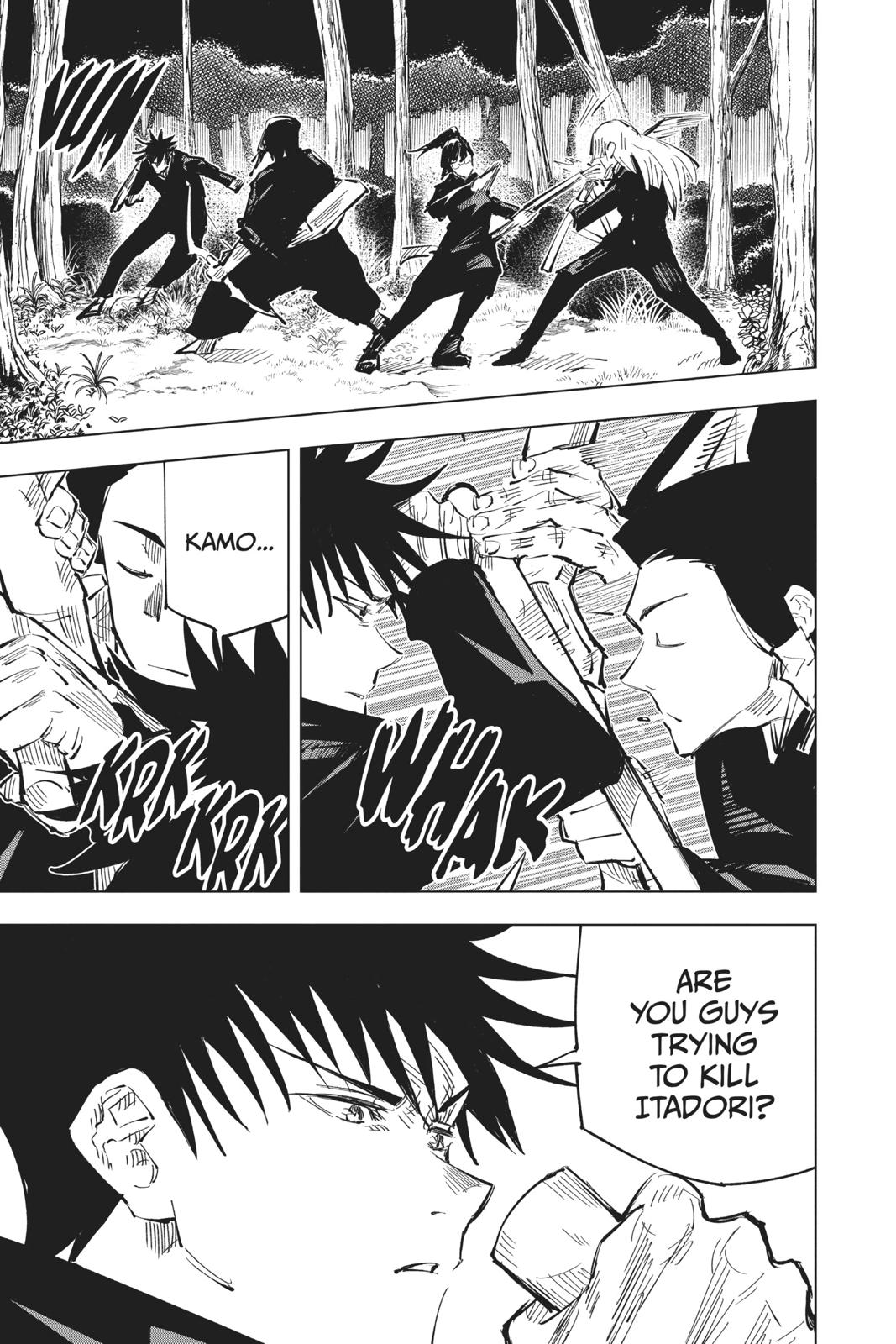 Jujutsu Kaisen Manga Chapter 35 page 24 - Kyoto Sister School Goodwill Event - Team Battle, Part 2 scene