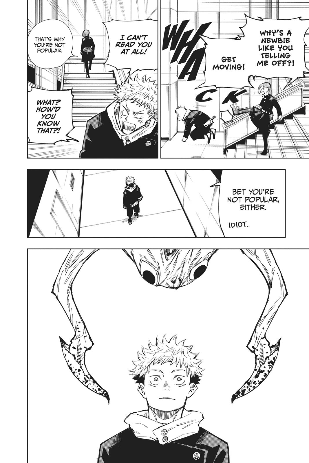 Jujutsu Kaisen Manga Chapter 4 page 12 - Girl of Steel scene