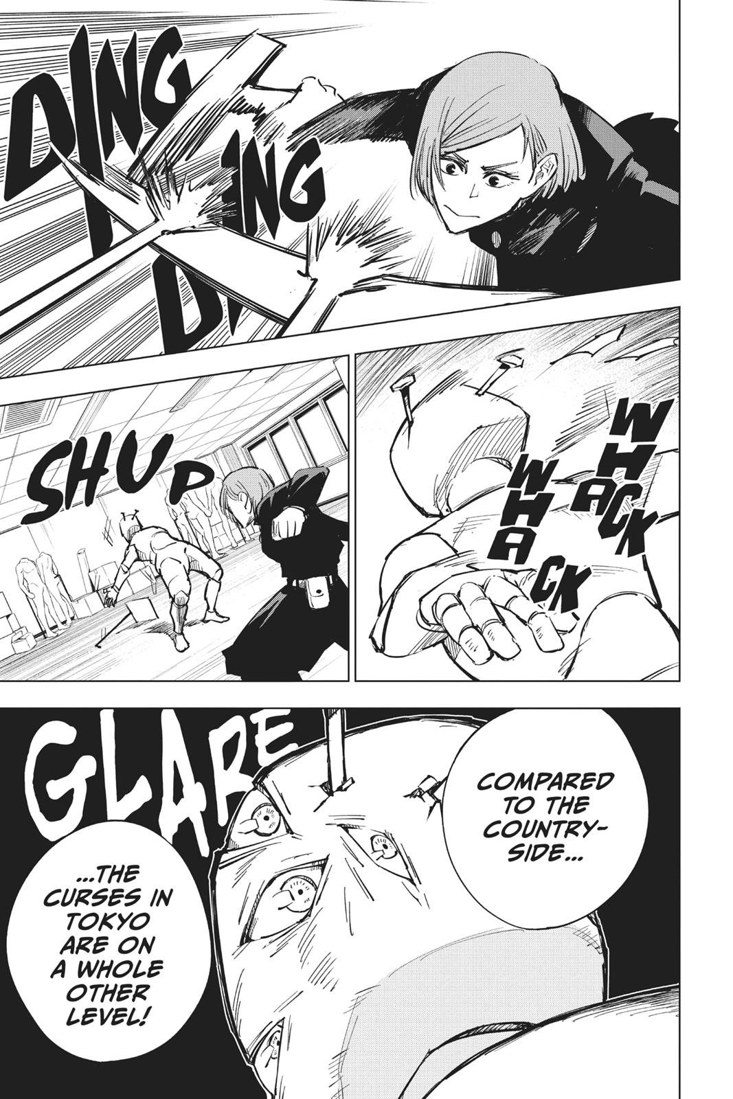 Jujutsu Kaisen Manga Chapter 4 page 19 - Girl of Steel scene