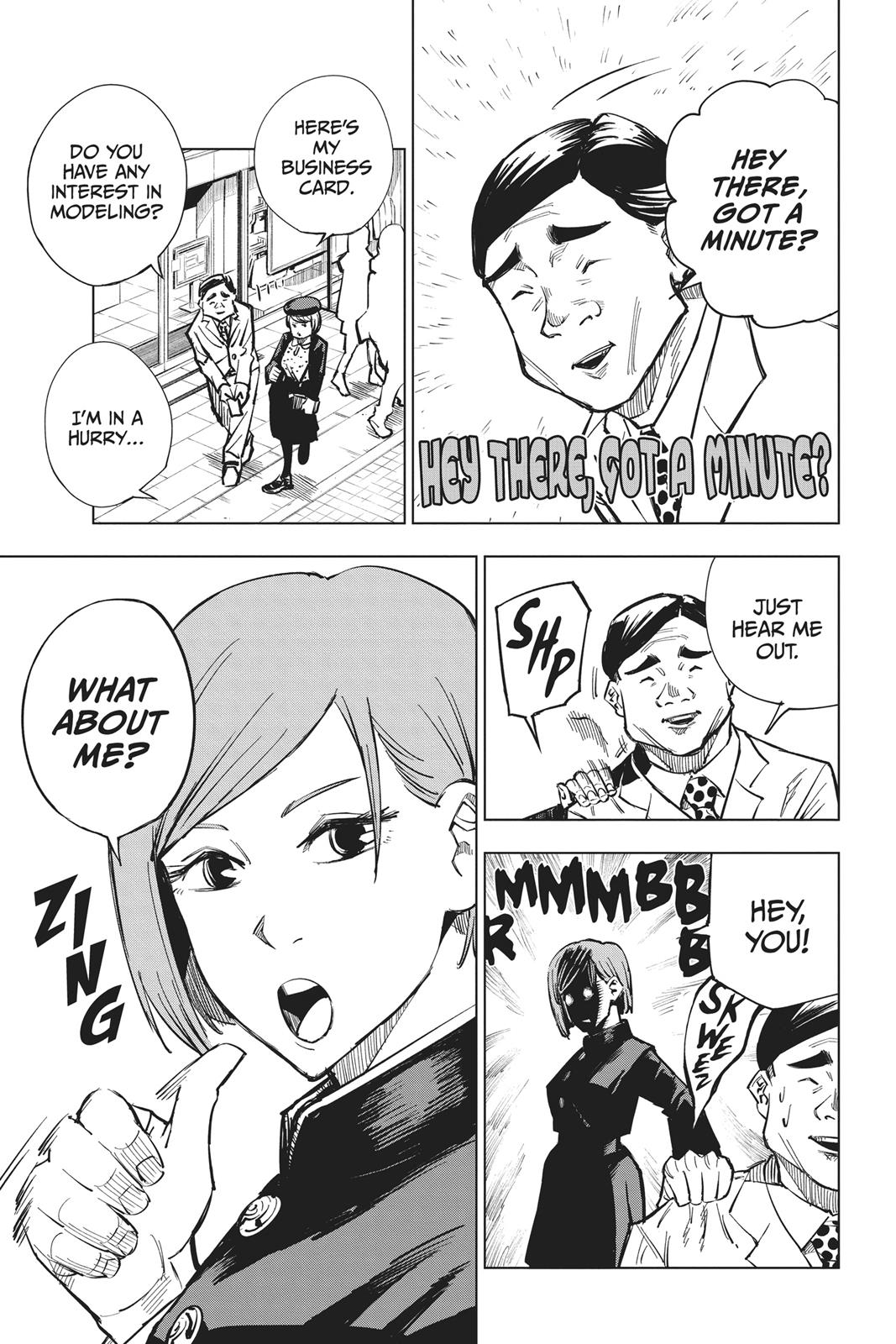 Jujutsu Kaisen Manga Chapter 4 page 3 - Girl of Steel scene