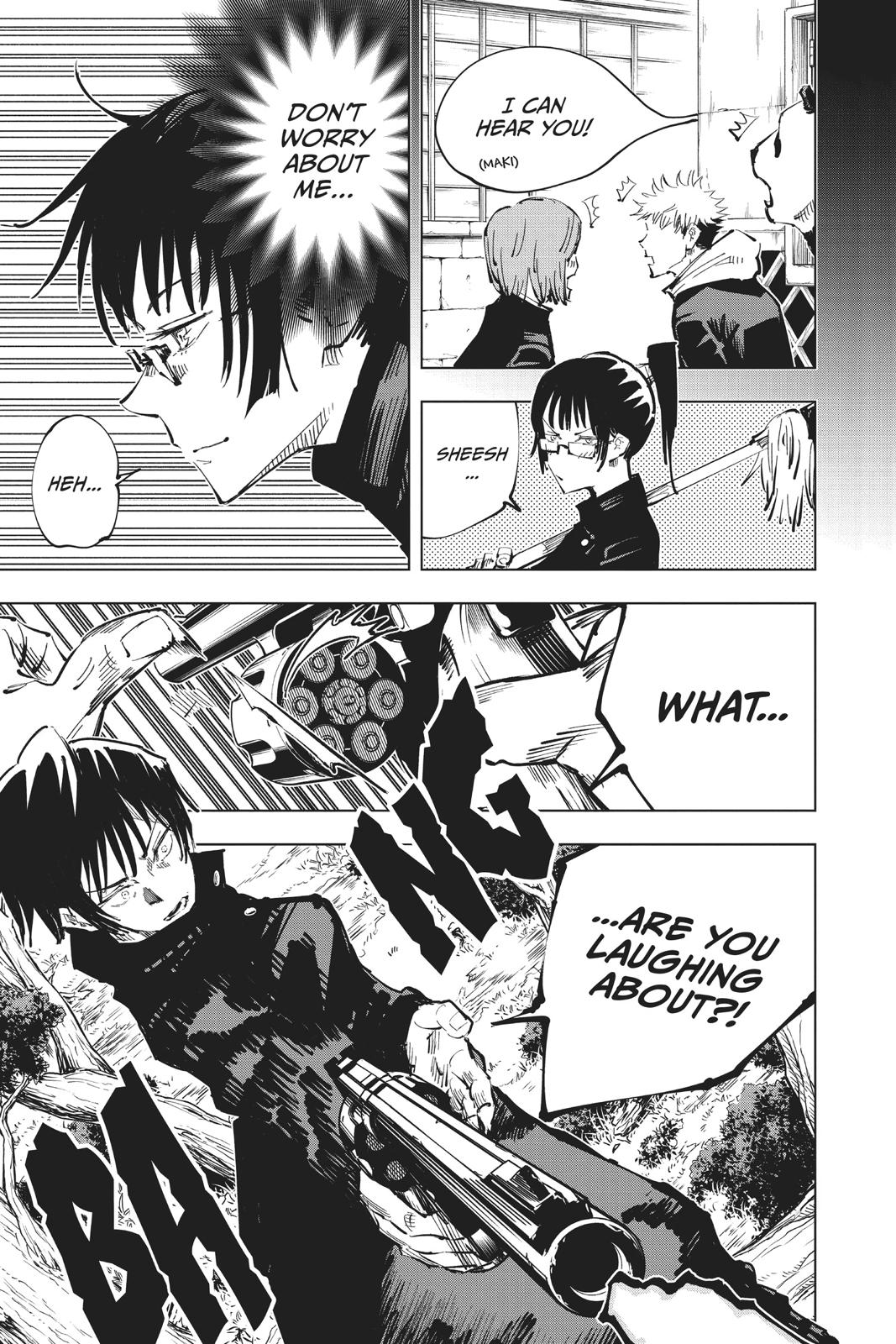 Jujutsu Kaisen Manga Chapter 42 page 3 - Kyoto Sister School Goodwill Event - Team Battle, Part 9 scene