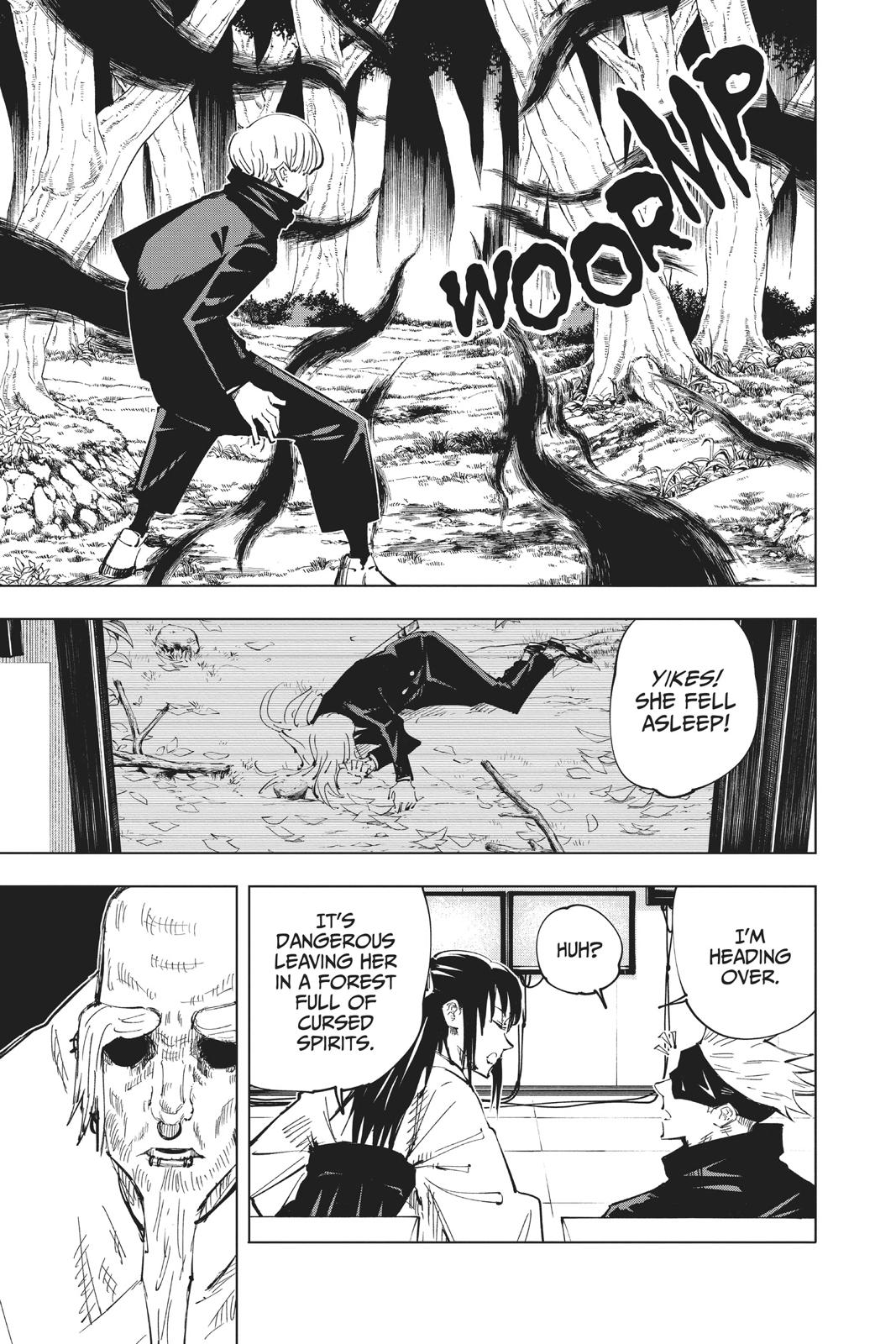 Jujutsu Kaisen Manga Chapter 43 page 13 - Kyoto Sister School Goodwill Event - Team Battle, Part 10 scene