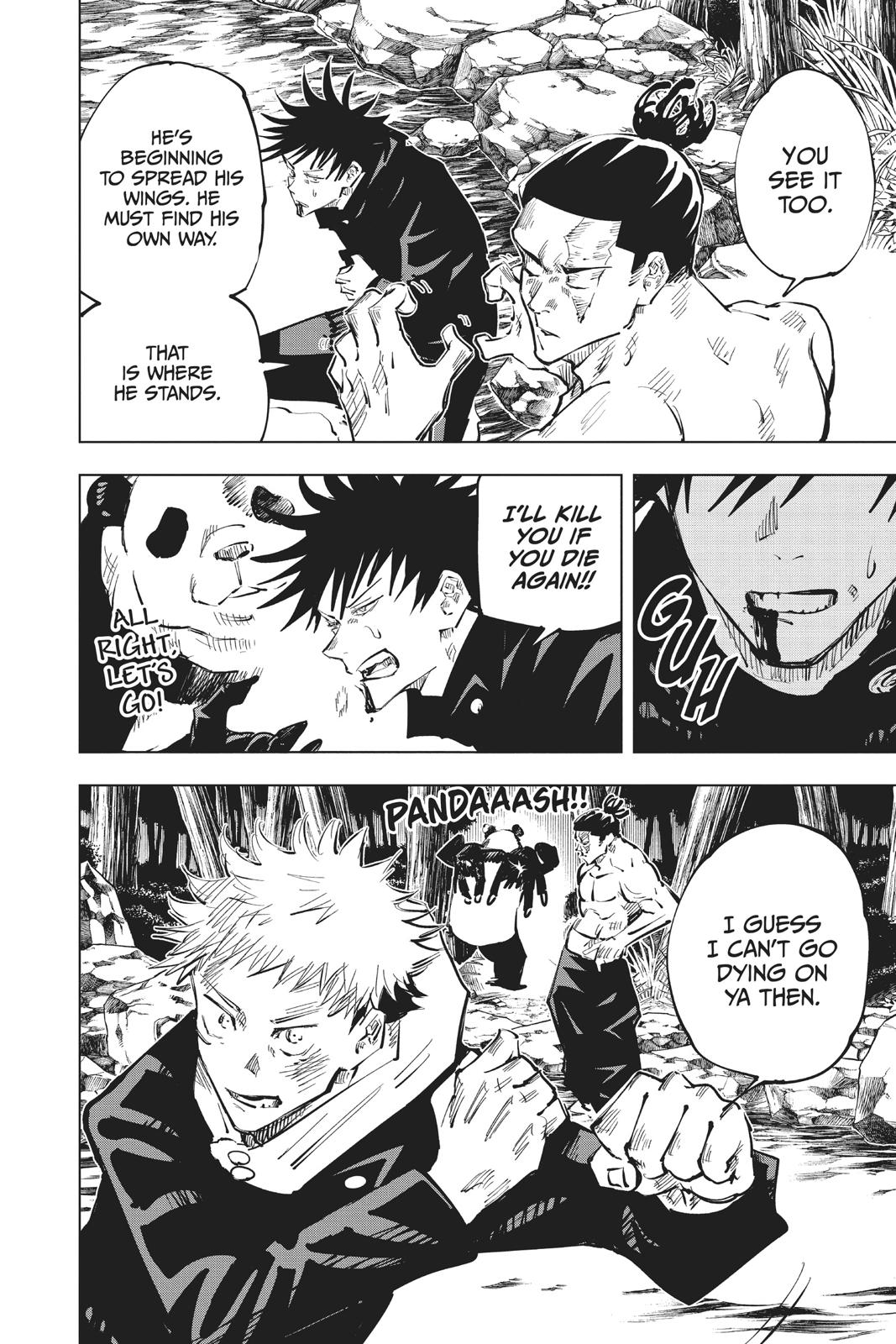 Jujutsu Kaisen Manga Chapter 48 page 4 - Black Flash scene
