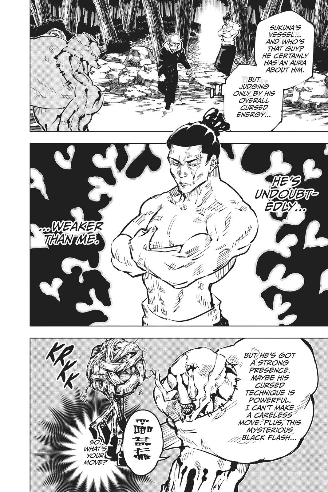 Jujutsu Kaisen Manga Chapter 48 page 6 - Black Flash scene