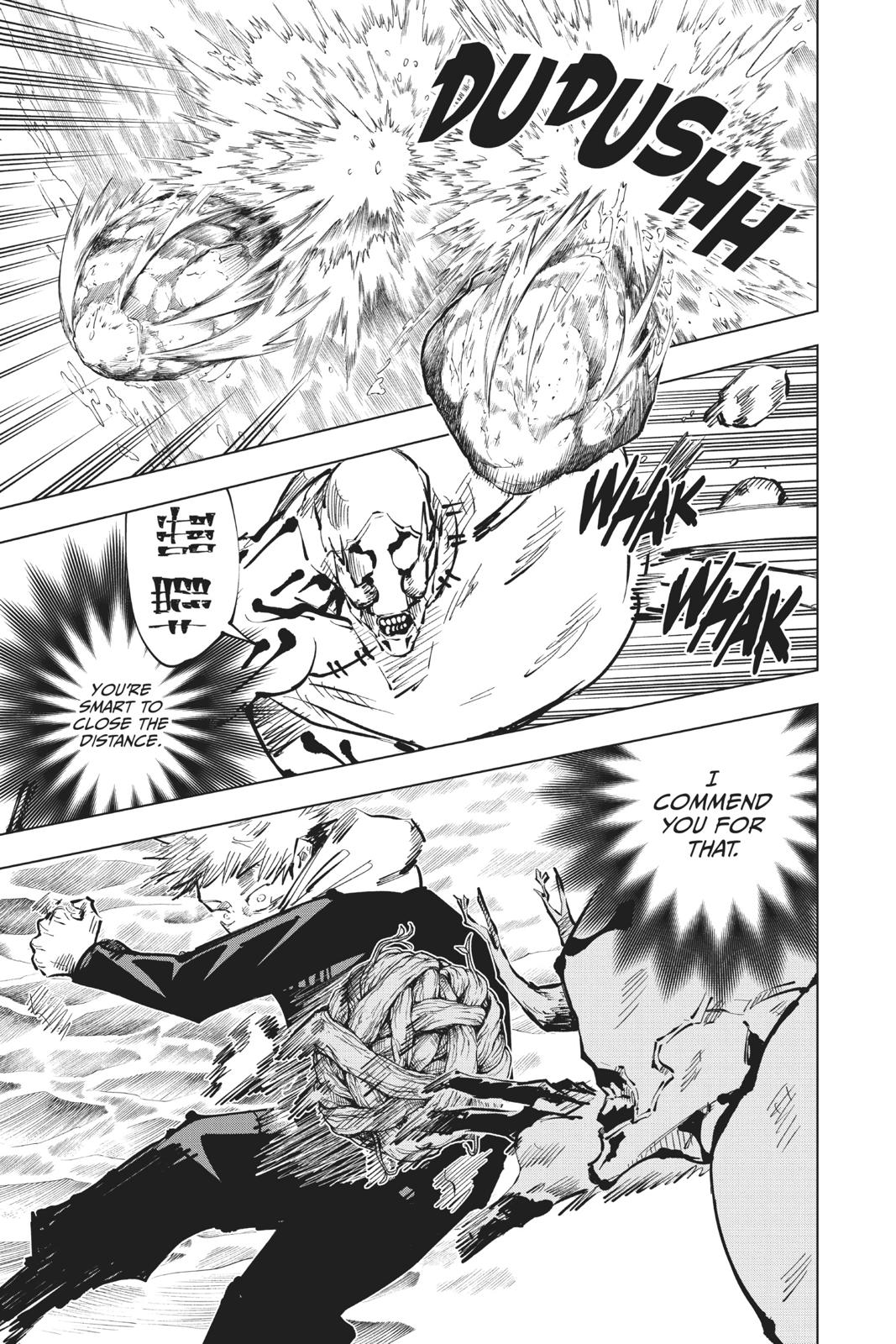 Jujutsu Kaisen Manga Chapter 48 page 9 - Black Flash scene