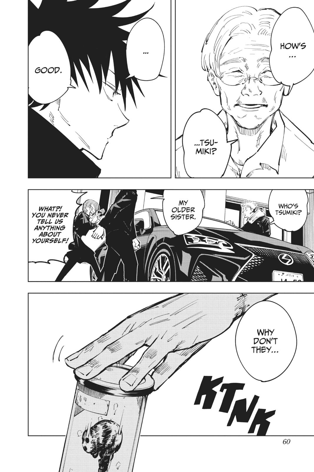 Jujutsu Kaisen Manga Chapter 55 page 14 - The Origin of Obedience scene