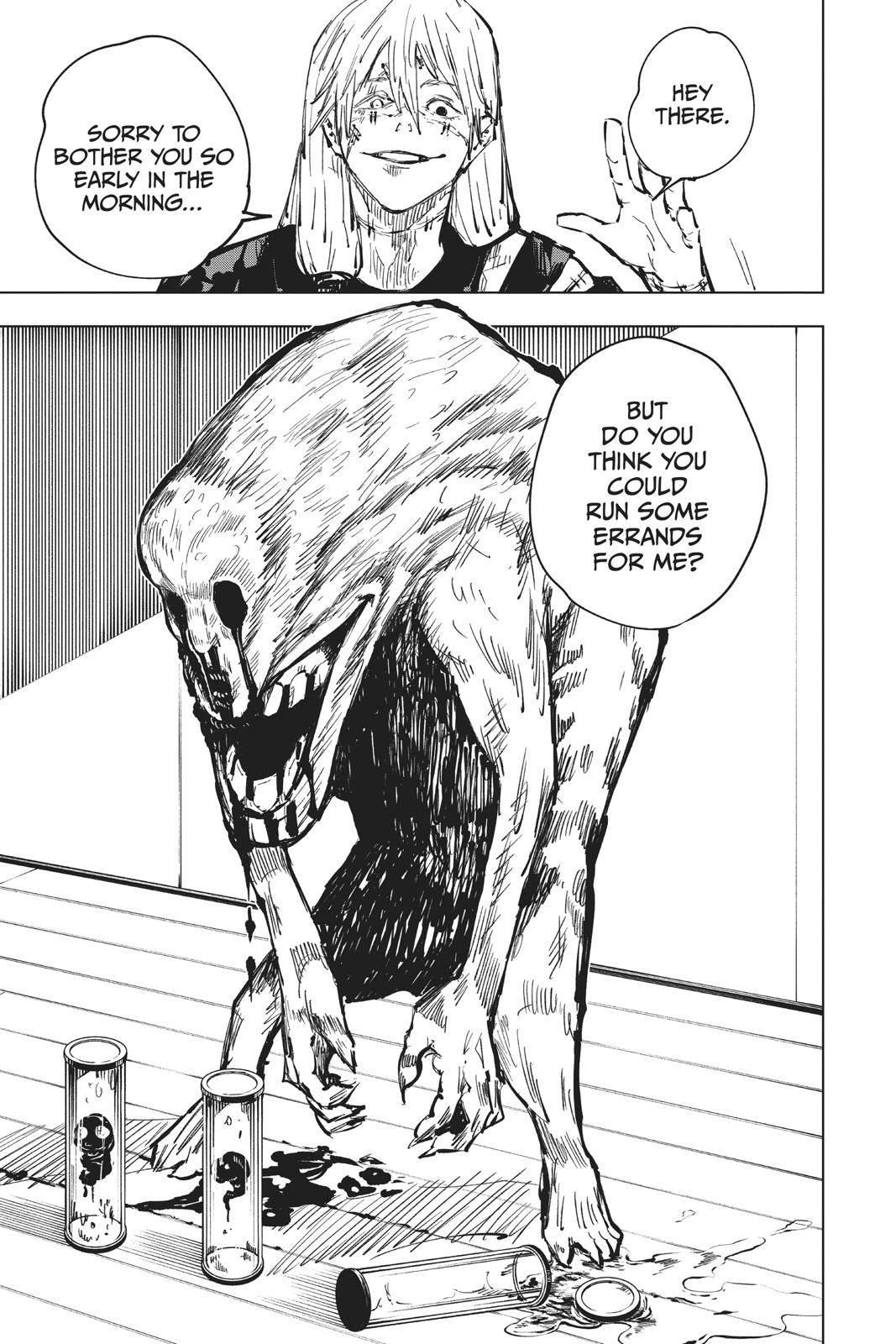 Jujutsu Kaisen Manga Chapter 55 page 19 - The Origin of Obedience scene