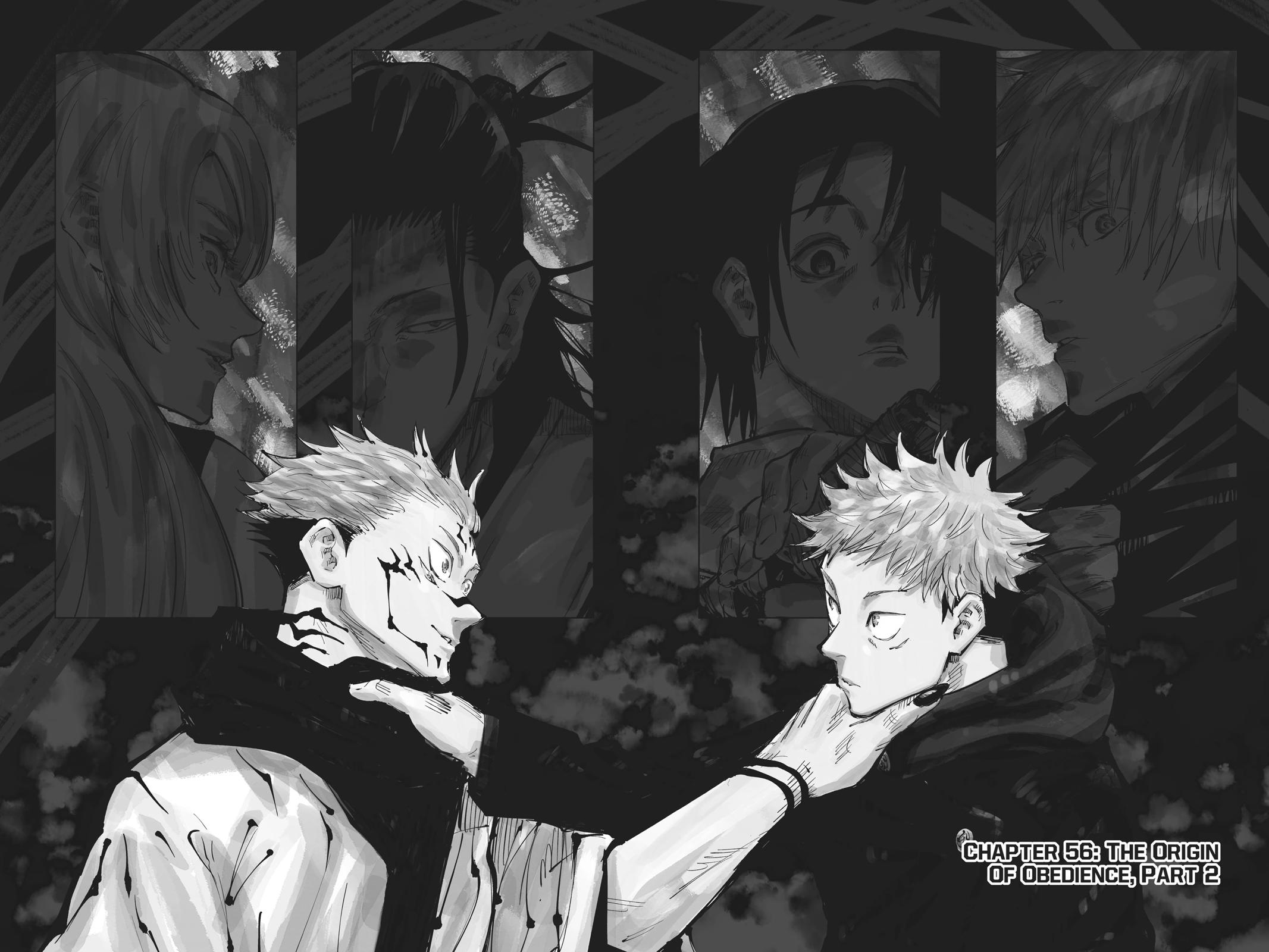 Jujutsu Kaisen Manga Chapter 56 page 2 - The Origin of Obedience, Part 2 scene