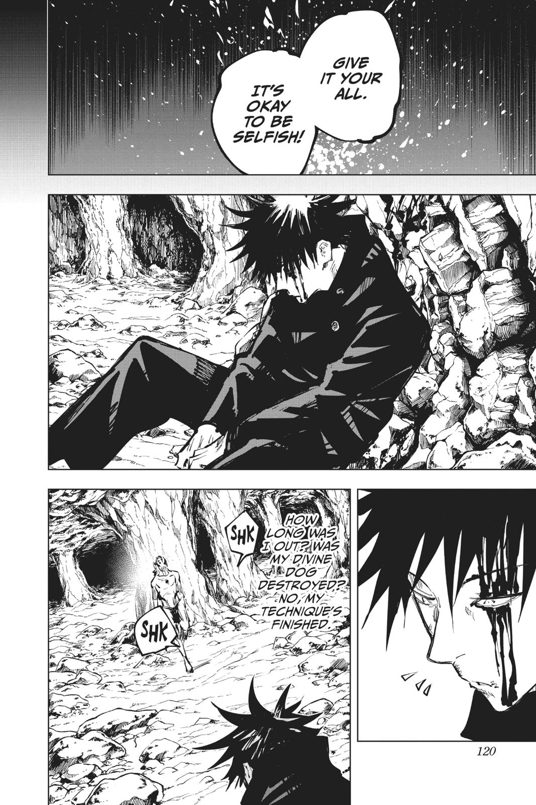 Jujutsu Kaisen Manga Chapter 58 page 10 - The Origin of Obedience, Part 4 scene