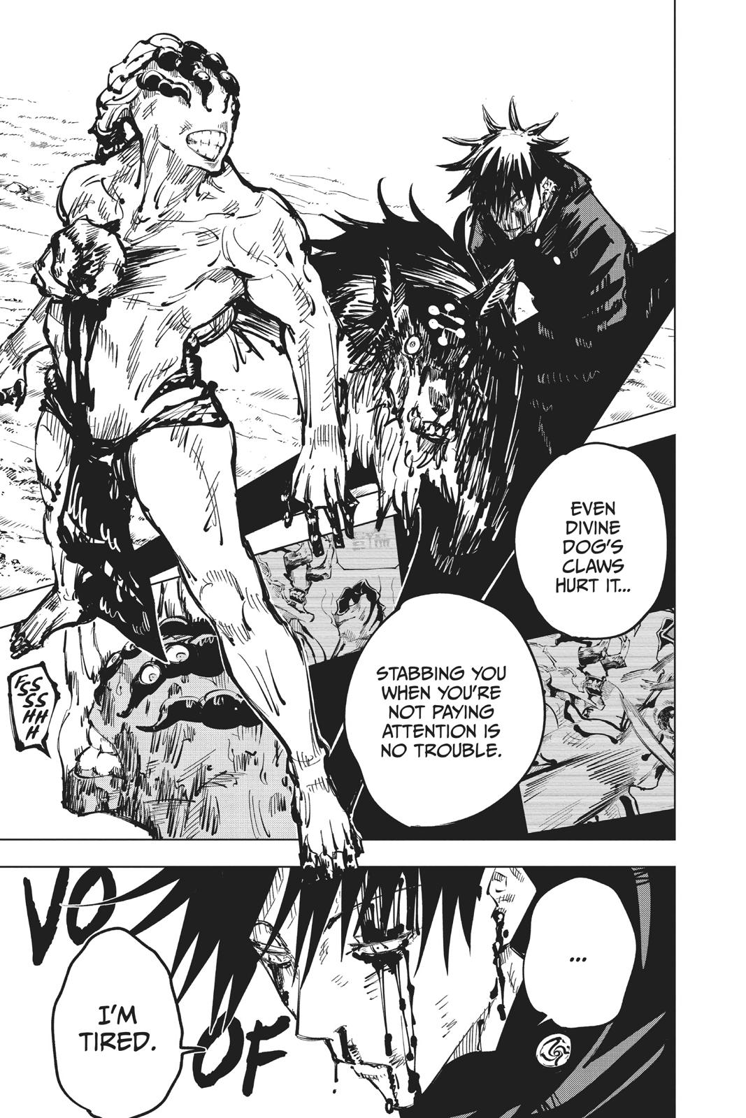 Jujutsu Kaisen Manga Chapter 58 page 20 - The Origin of Obedience, Part 4 scene