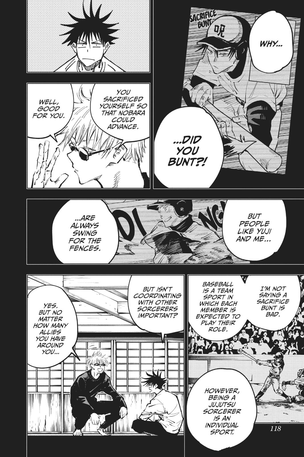 Jujutsu Kaisen Manga Chapter 58 page 8 - The Origin of Obedience, Part 4 scene