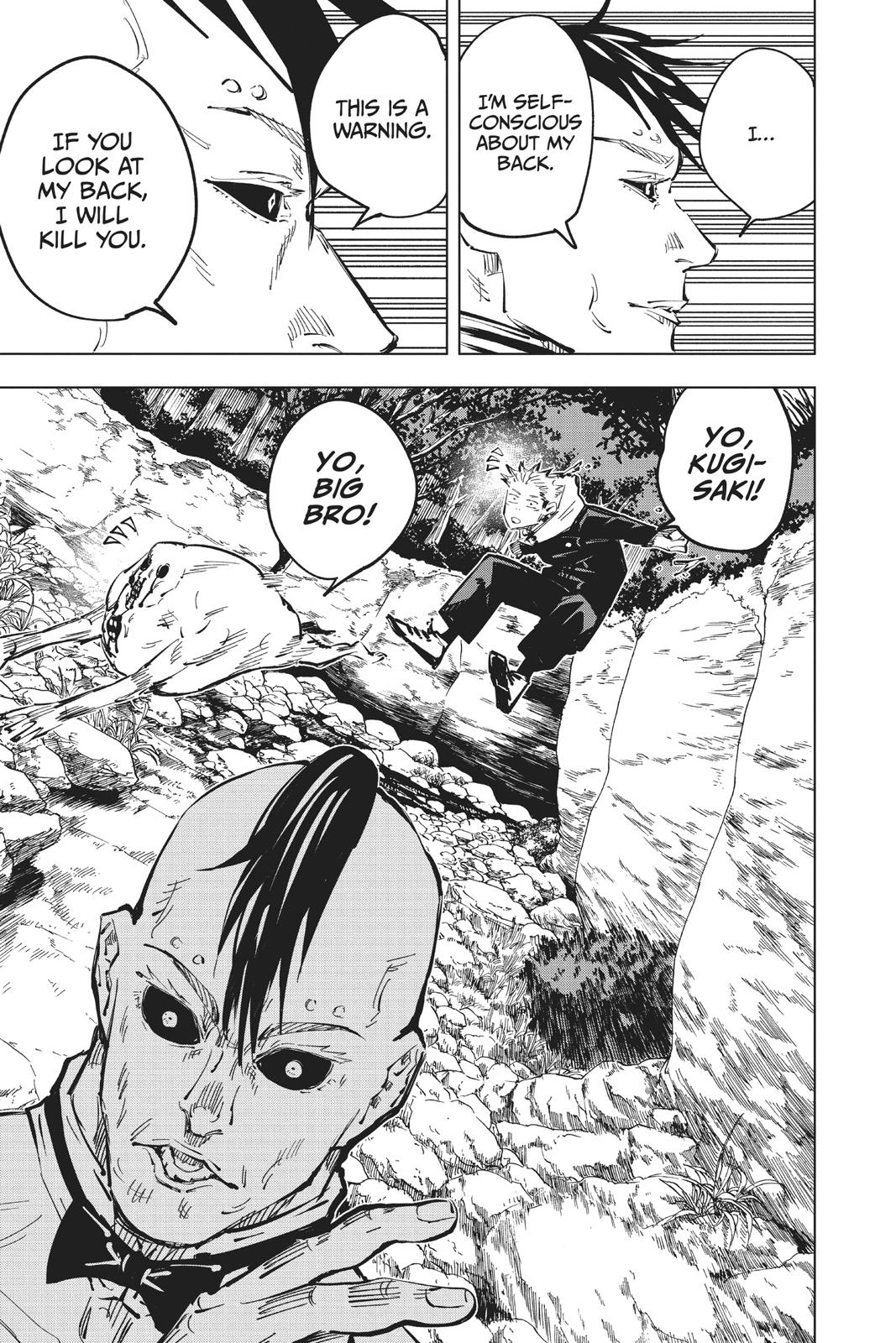 Jujutsu Kaisen Manga Chapter 59 page 15 - The Origin of Obedience, Part 5 scene