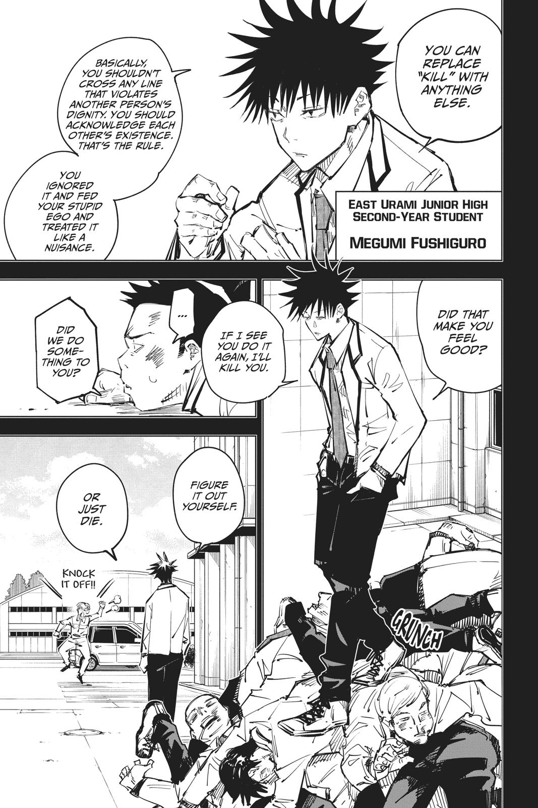 Jujutsu Kaisen Manga Chapter 59 page 5 - The Origin of Obedience, Part 5 scene