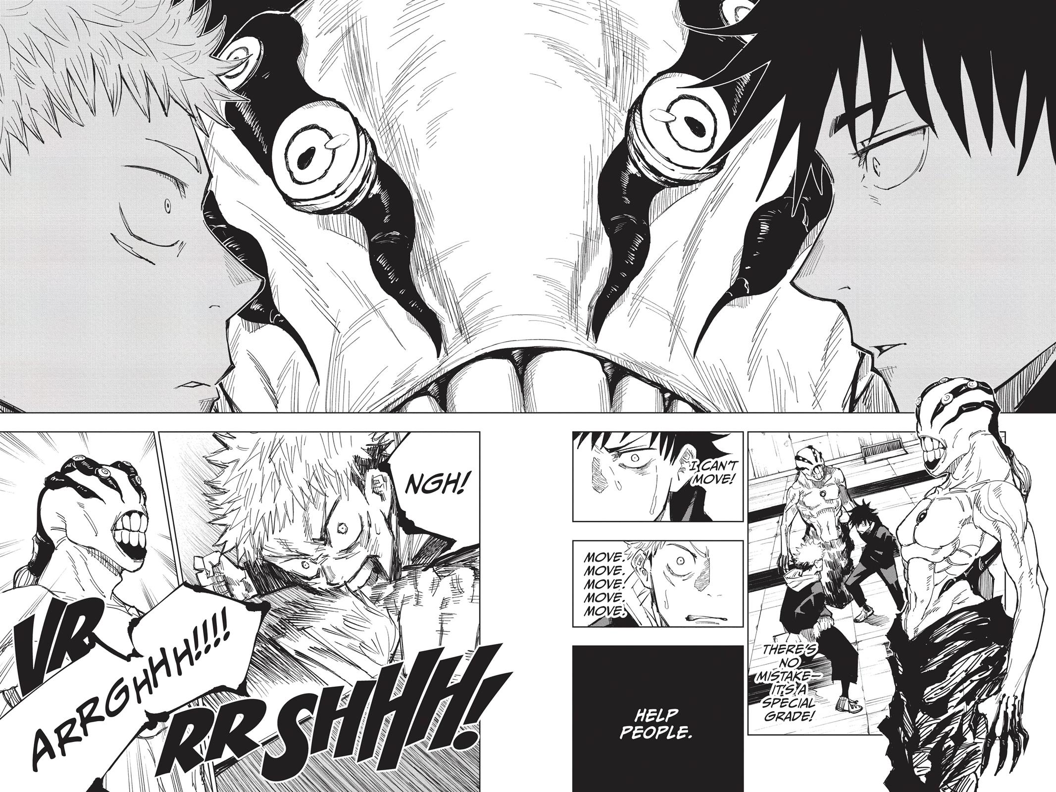 Jujutsu Kaisen Manga Chapter 6 page 16 - Fearsome Womb scene