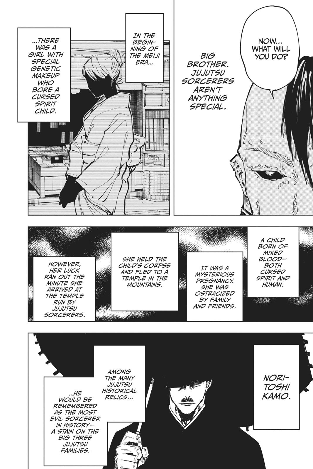 Jujutsu Kaisen Manga Chapter 60 page 12 - The Origin of Obedience, Part 6 scene