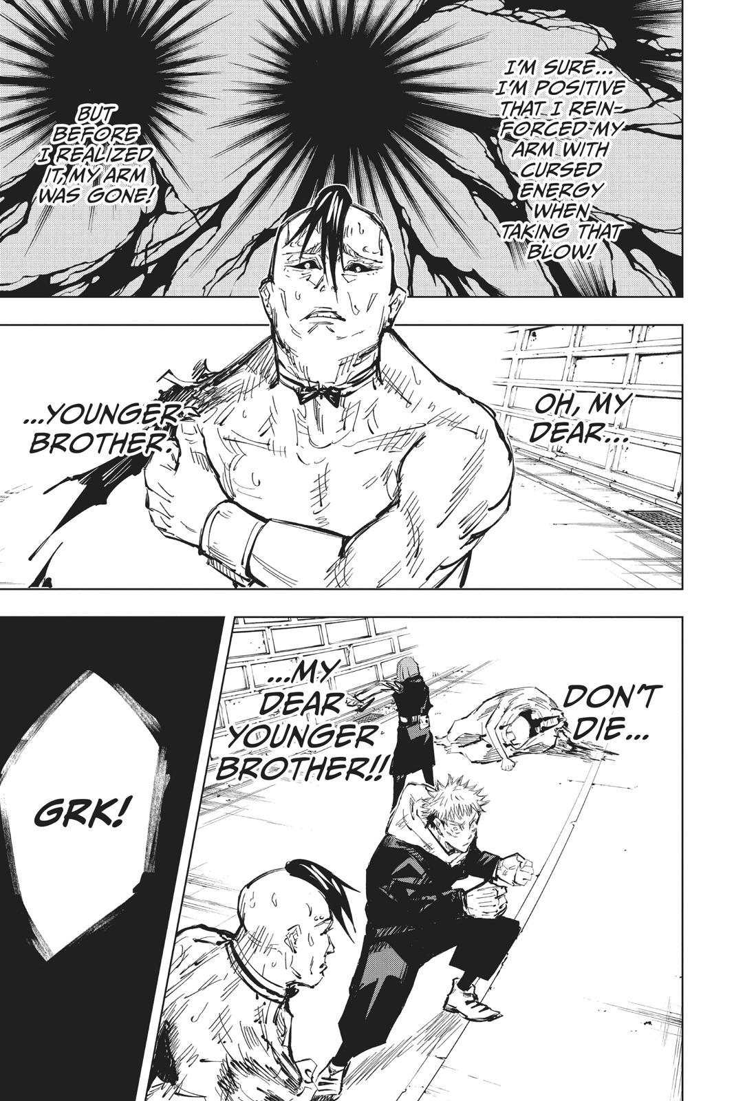 Jujutsu Kaisen Manga Chapter 61 page 15 - The Origin of Obedience, Part 7 scene