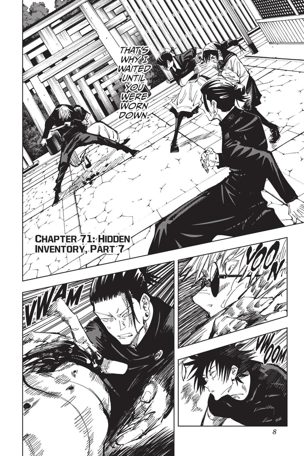 Jujutsu Kaisen Manga Chapter 71 page 8 - Hidden Inventory, Part 7 scene